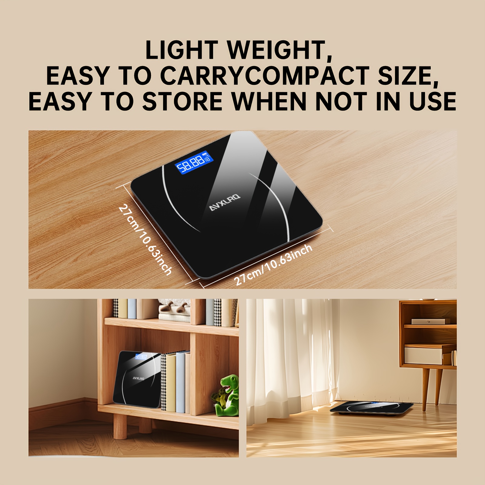 Balance de Poids, Balance Numérique pour Salle de Bain, Balance Ménagère, Précision Élevée 396 Lbs/180 Kg, Affichage LCD HD avec Verre Trempé Épais, Commutable Kg/lb, Mise en Marche/Arrêt Automatique, Pour Maison, Salle de Sport, Salle de Bain, Sécurisée et Durable, Cadeau de Noël, Balance