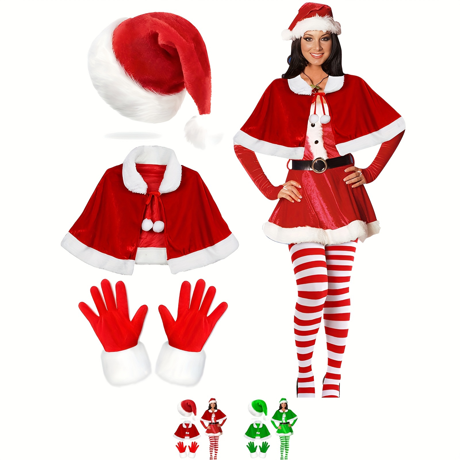 

Set - 3pcs , Hat & Gloves | For Christmas Parties & -playing