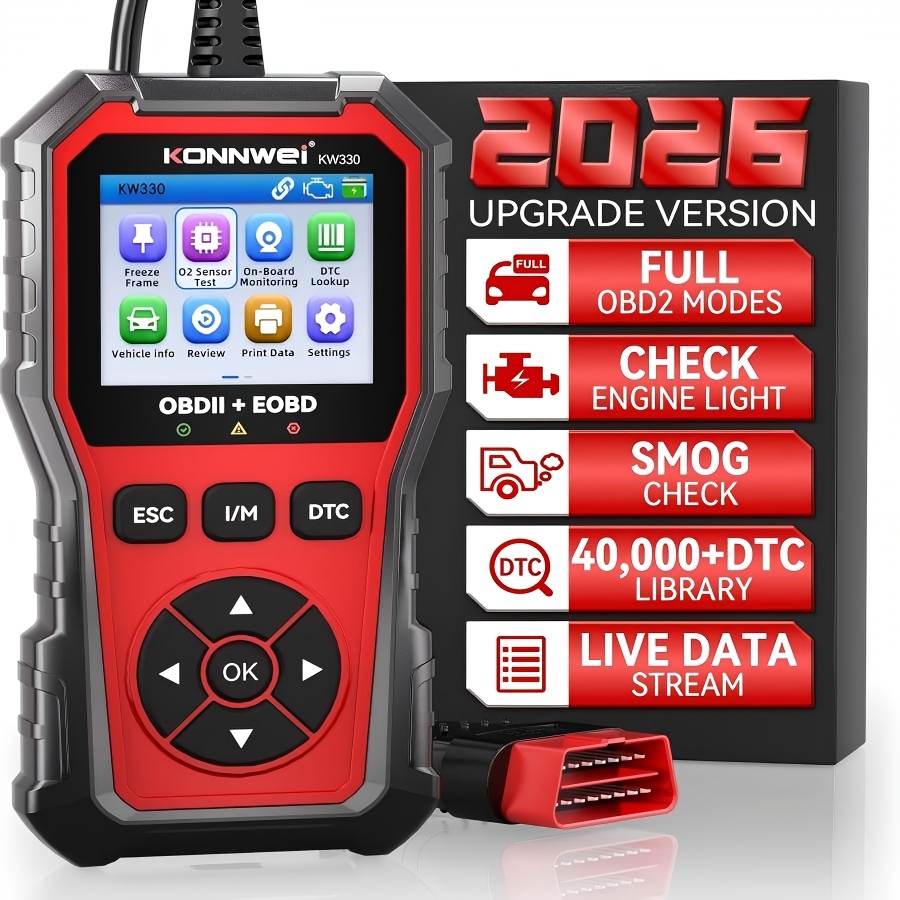 TEMU Scanner amélioré 2026, données en , outil de lecture de codes de diagnostic OBDII pour mécanicien professionnel, utilisé pour vérifier de du