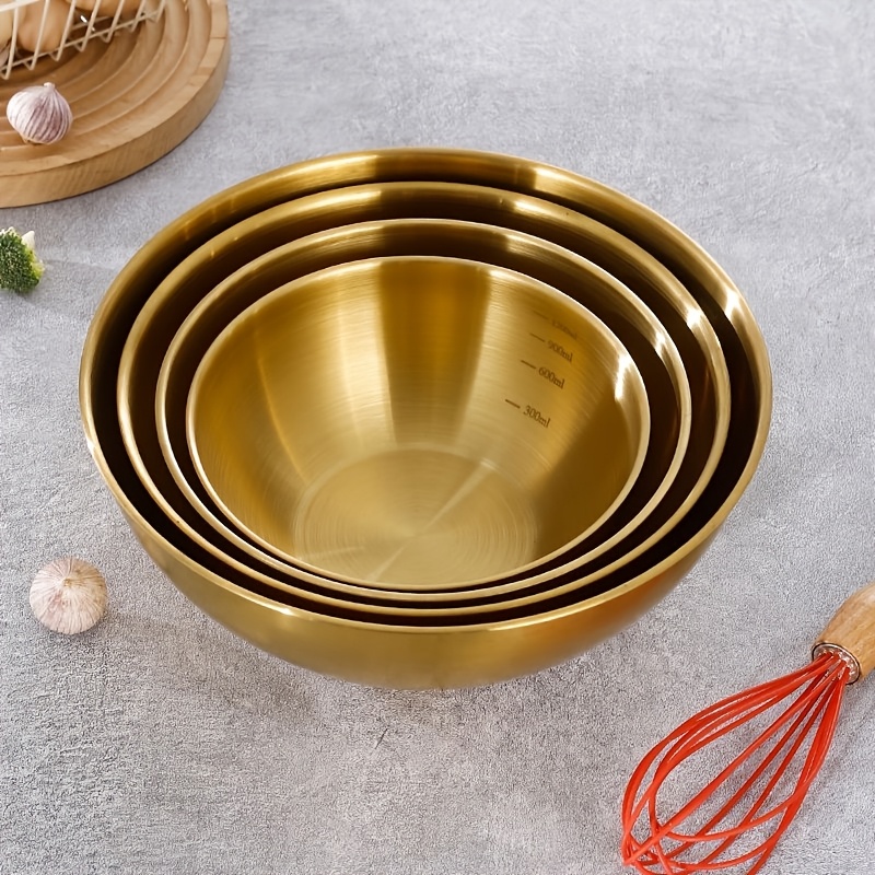 

Three-piece Stainless Steel Mixing Bowl Set, Kneading Bowl, Salad Bowl, Cooking Food, Kitchen Supplies