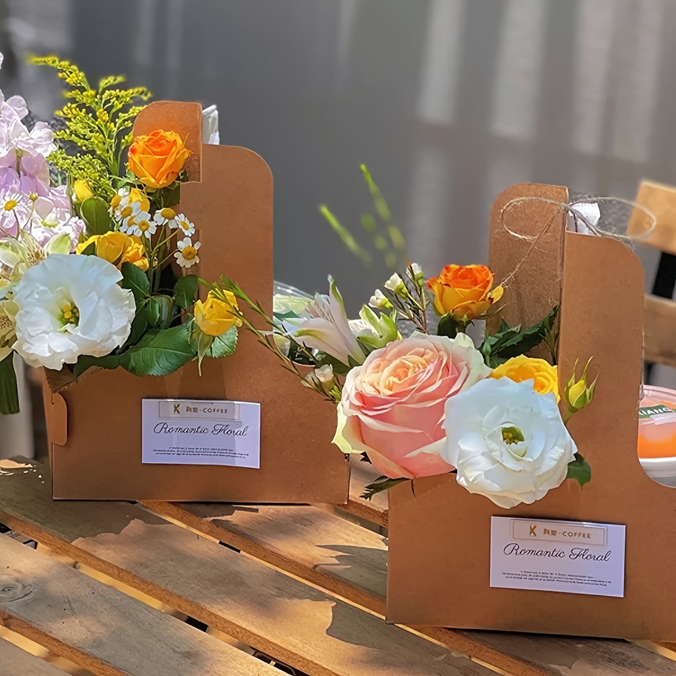 50 Sacs Cadeaux Kraft Pour Bouteilles De Vin - Avec Poignées - 35x35x13cm - Mariage/Noël/Anniversaire - Marron