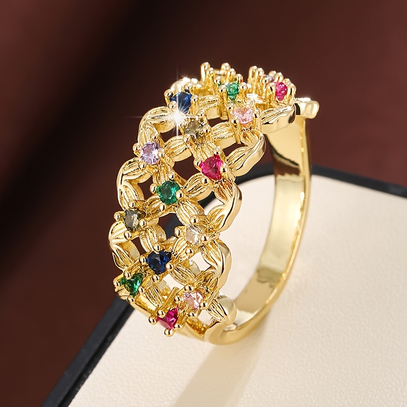 1 Retro Hollow Synthetic Synthetic Zirconia Women's Ring
