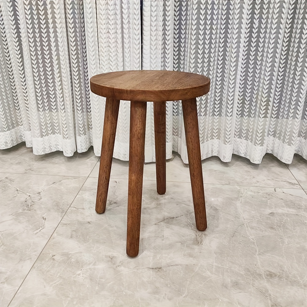 Versatile Solid Wood High Stool - Perfect For Bars, Parties, Dining & Office Use | Ideal As Coffee Table, Side Table & Home Decor Display