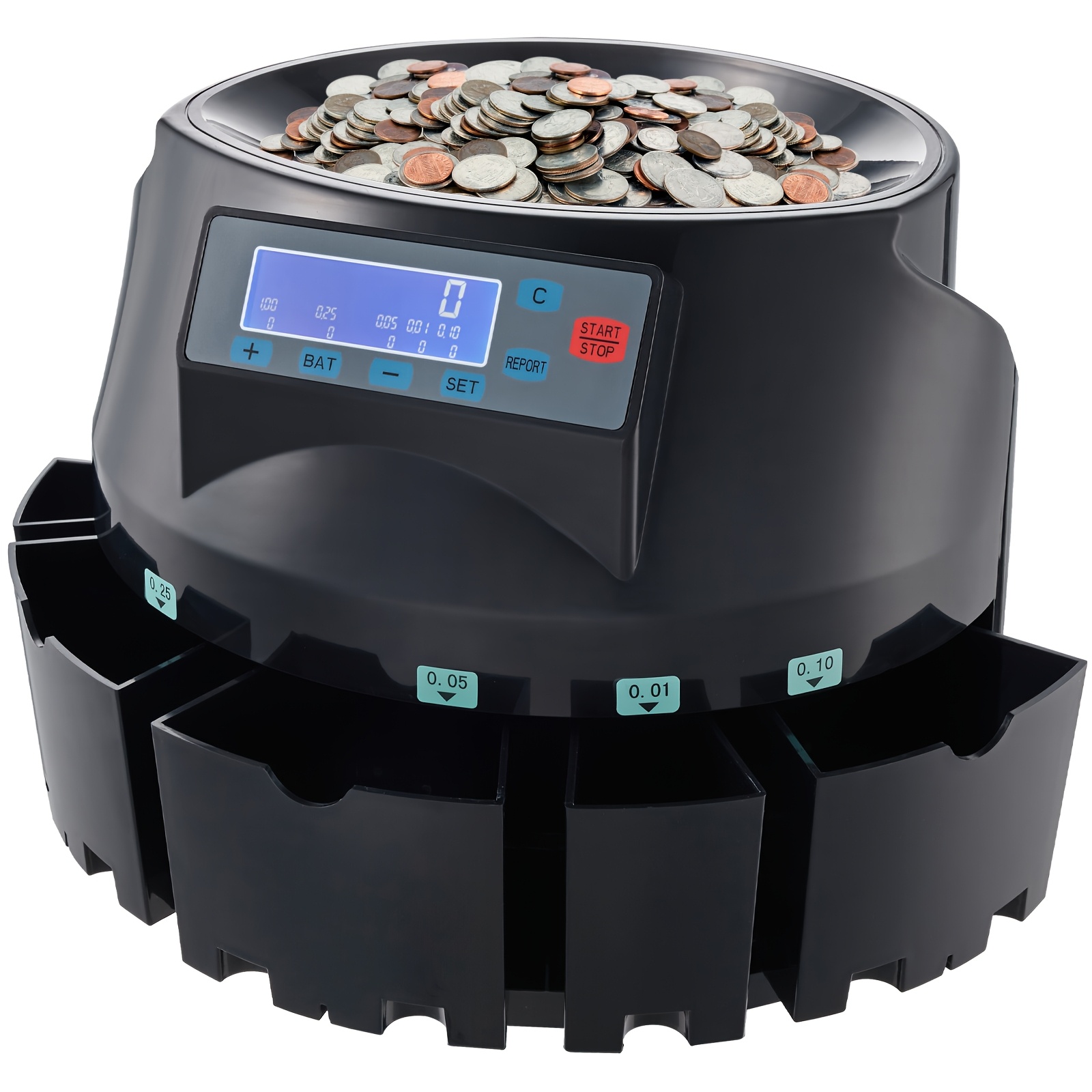 

Vevor Sorter Coin Counter And Roller 300 /min Lcd Display