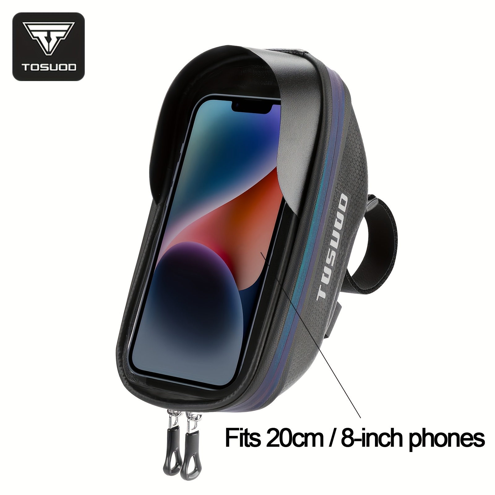 E-shop TOSUOD Fahrrad-Lenker-Tasche, Vordertasche für Mountainbike/Rennrad, Navigations-Lenker-Tasche, Fahrrad-Handytasche, passend für 8-Zoll-Handys