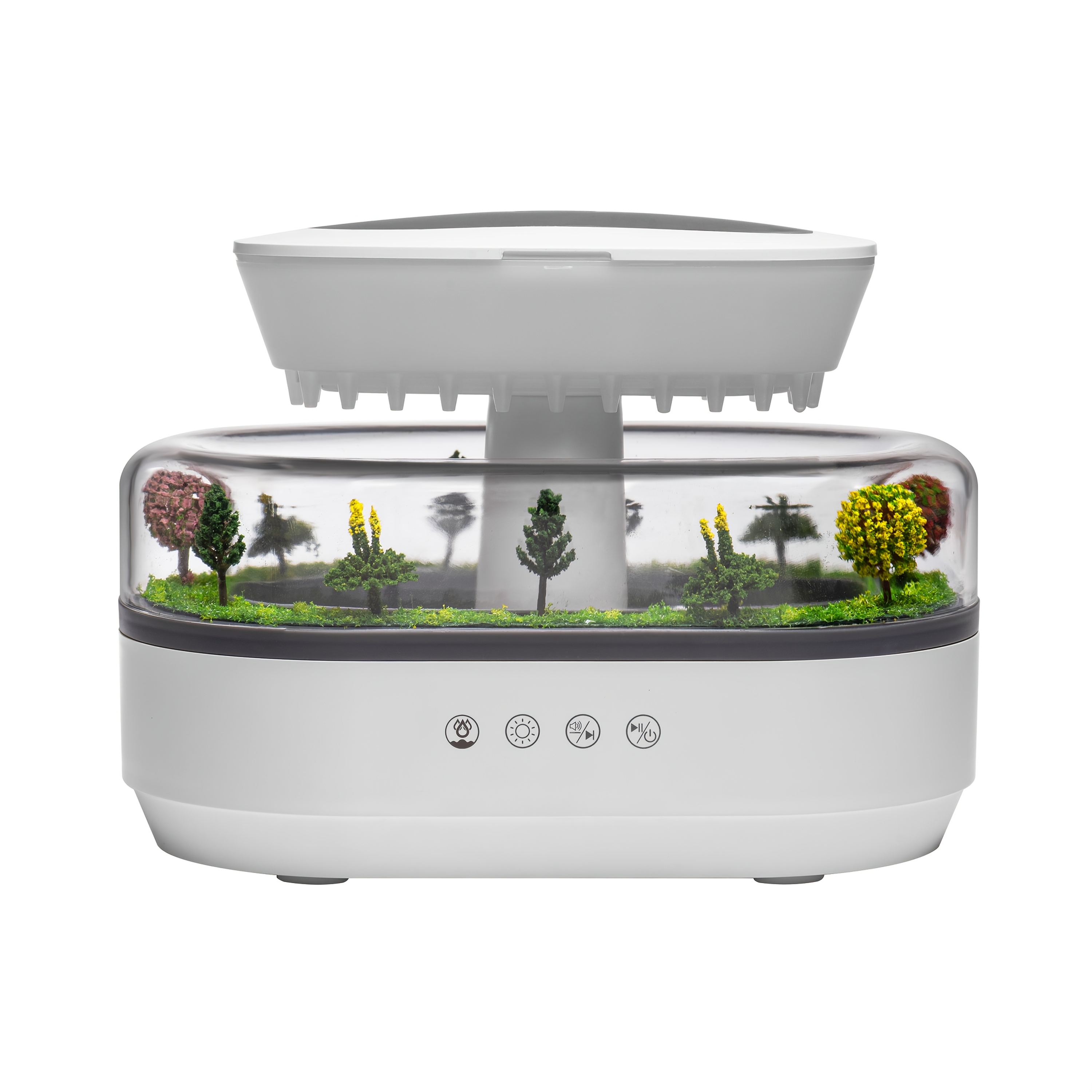 Image of New 2026 Raindrop Diffuser, 250ml Essential Oil Atomizer With Simulated Rain Sound White Noise, Relaxing Decor For Bedroom, Office, Yoga, Gift. Mini Landscape Aromatherapy Machine