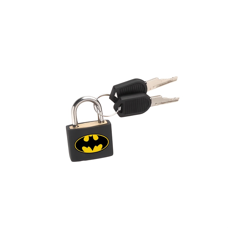 Batman-themed Printed Mini Portable Padlock with 2 Spare Keys