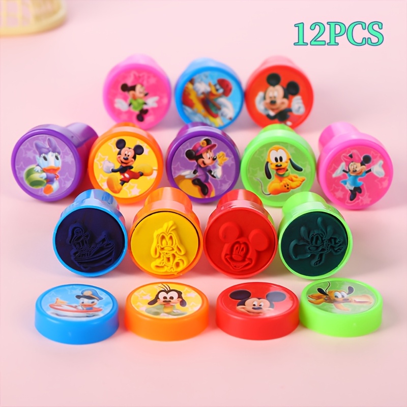 Image of 12pcs Mouse Stamps Suitable For Scrapbooking, Birthday Party Favors, Student Prizes & Diy Crafts - & Iconic Characters, Multicolor Stamp For Gifts, Rewards, Holiday Party Decorations