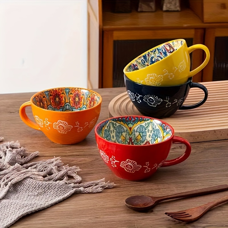 Boho-Chic Keramik Kaffeetasse 15oz