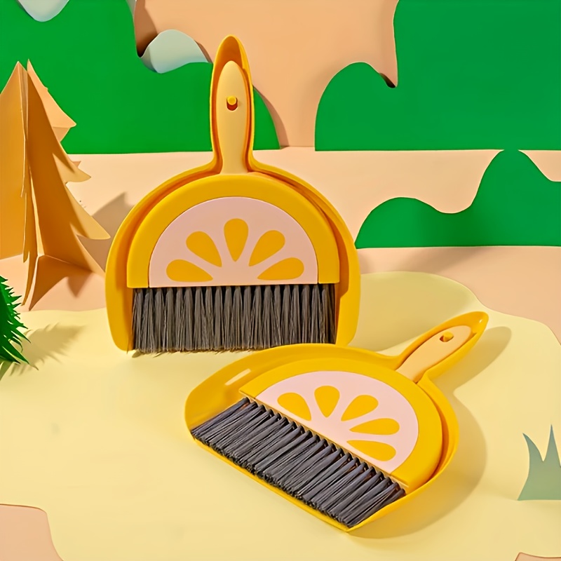 1set small dustpan and broom combination suitable for cleaning sofas tables and small spaces Product details 4