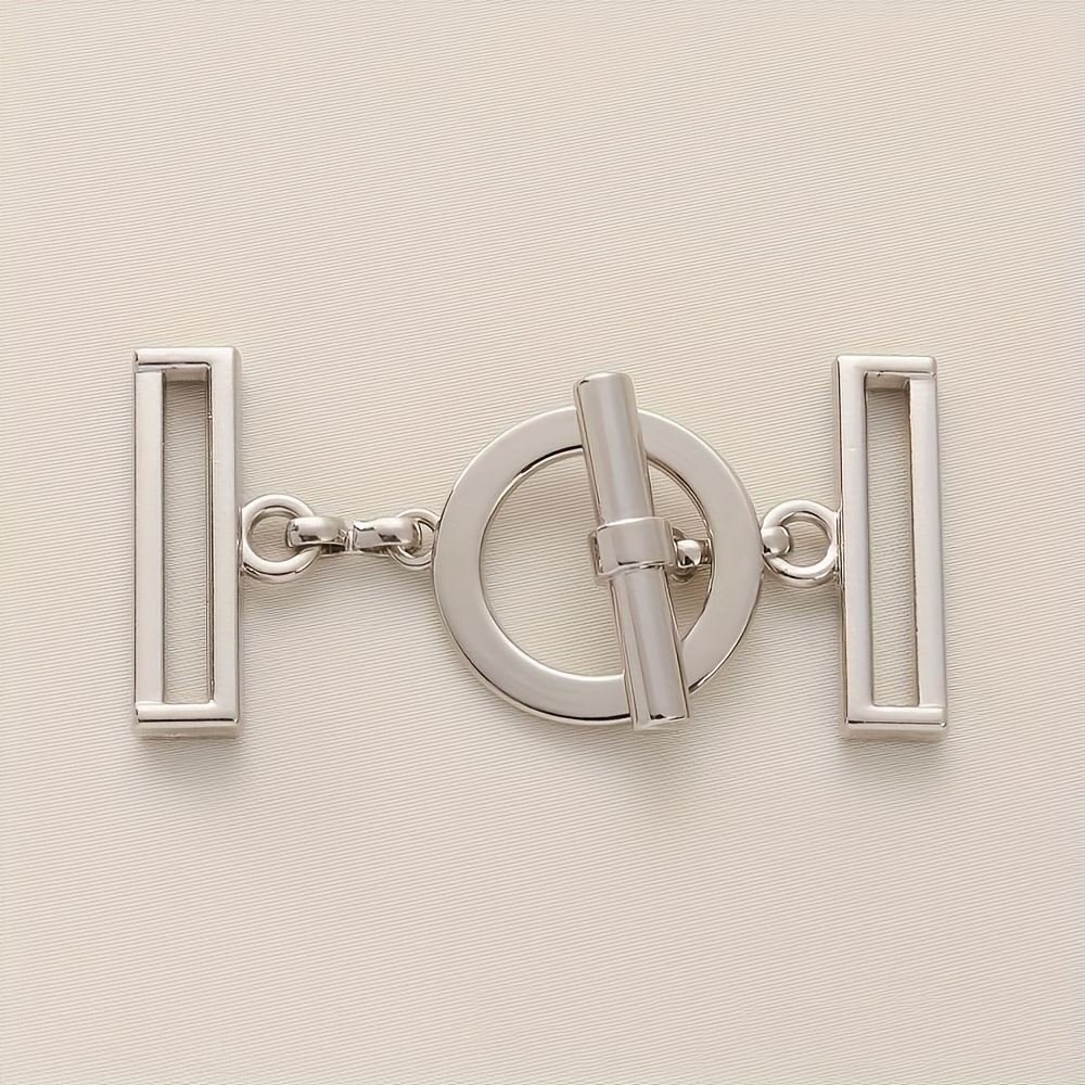 TEMU 1 Set Of Metal Snap Fasteners, Loafer Horseshoe Waist Belt Pair, Hardware Accessories For Bags, Shoes, And Hats