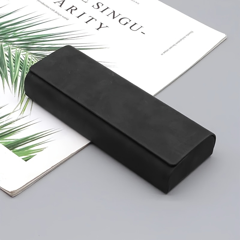 Image of 1pc Fresh Elegant Glasses Case, Pu Portable Fashion Glasses Storage Box, Durable Protective Container, Eyewear Accessories For Men Women Students
