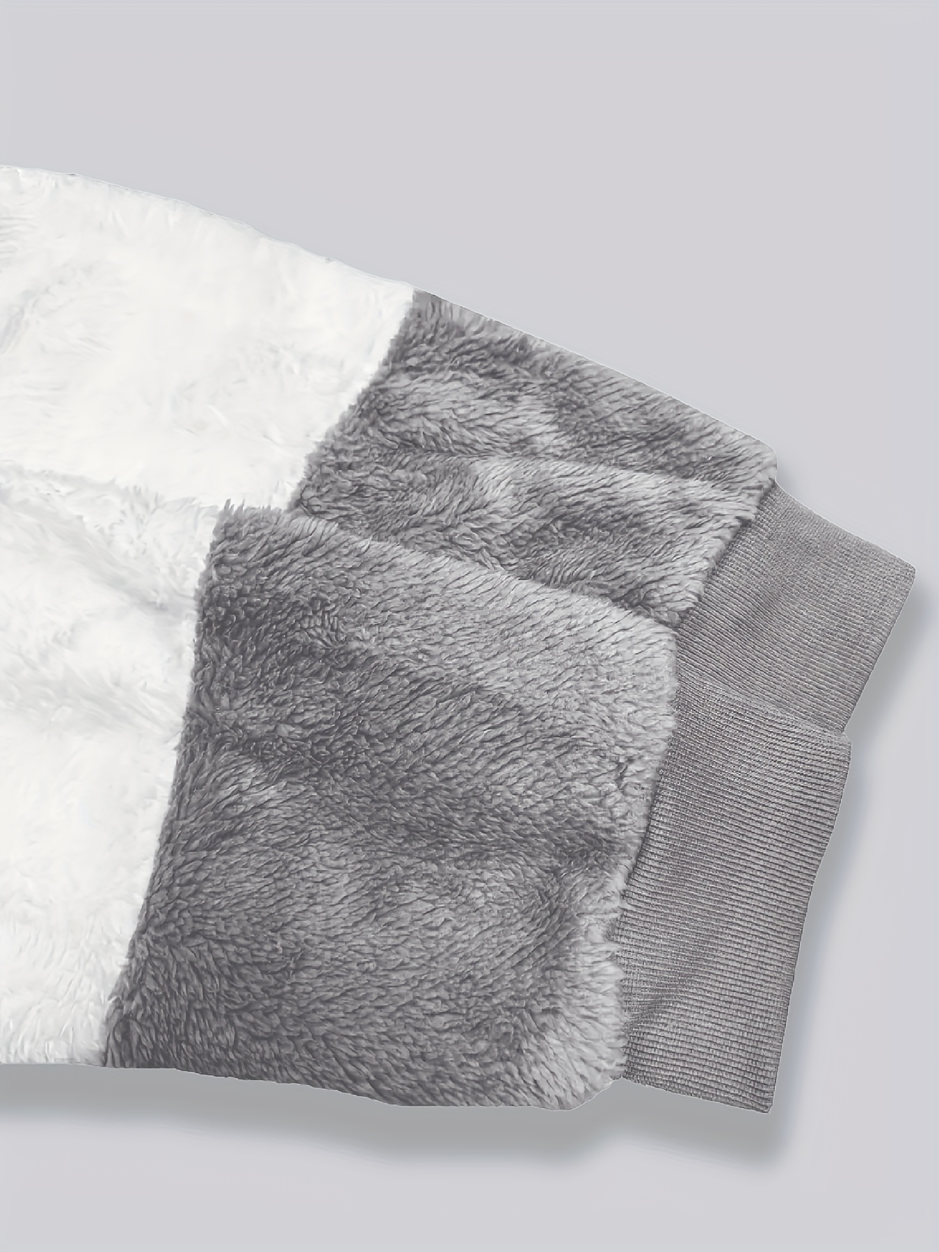 Chamarra elegante para mujer con capucha forrada en peluche y cierres metálicos, diseño color block, abrigo de invierno holgado, lavable en máquina, ropa exterior para clima frío en otoño e invierno, abrigos de invierno para damas, comodidad con forro de peluche