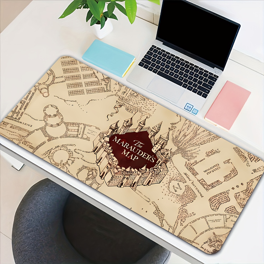 TEMU . 1pc Harry Potter Movie Comic Theme Long Gaming Mouse Pad, Suitable For Office Desk Accessories, Study Table, Keyboard Mat, Holiday Gift, New