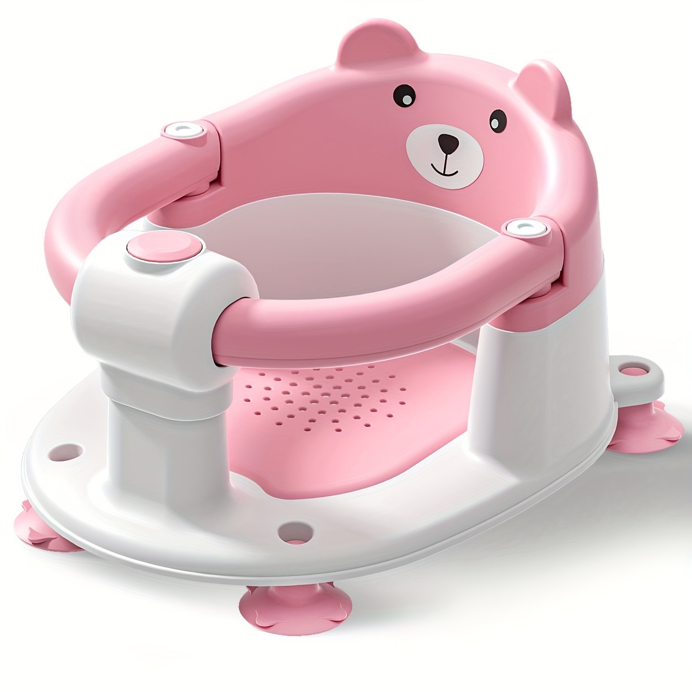 Baby Bath Seat for 6 Months and Up with Non-Slip Suction Cups and Soft Cushion, Toddler Bath Support Chair in Multiple Colors