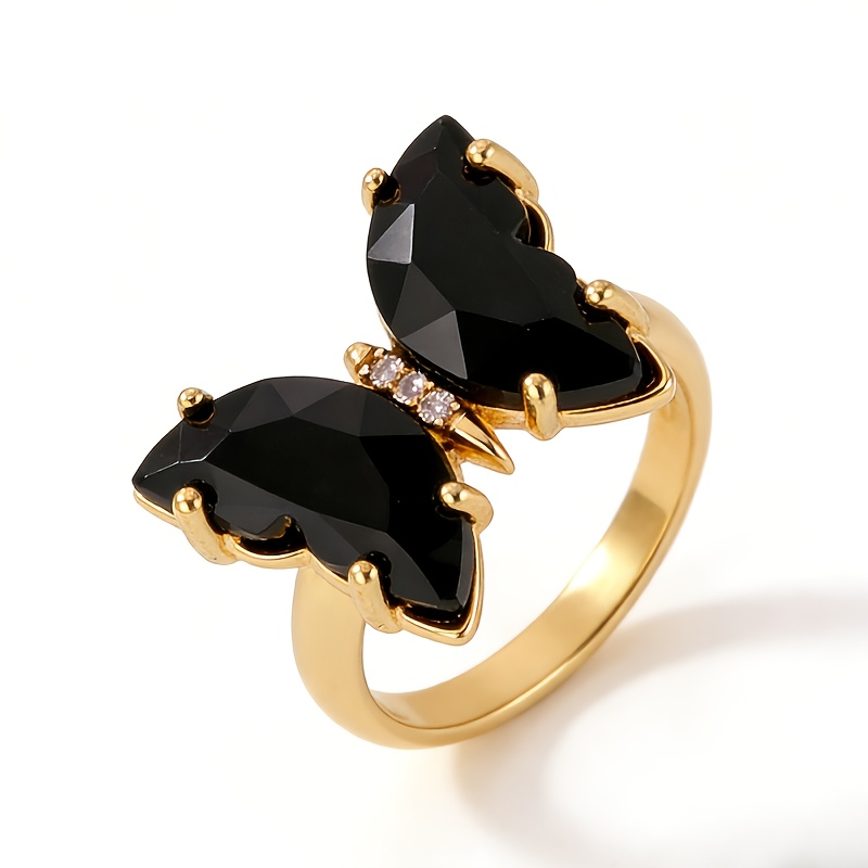Fashionable Light Inlaid Ring, Irregular Rhinestone Geometric Single Ring, Valentine's Gift