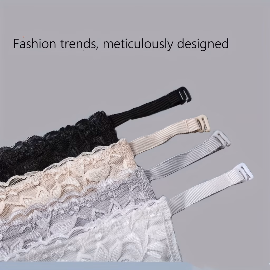 3pcs womens lace removable solid color collar minimalist chest snail anti artifact exquisite short strapless invisible lace lace suitable for daily matching Product details 2