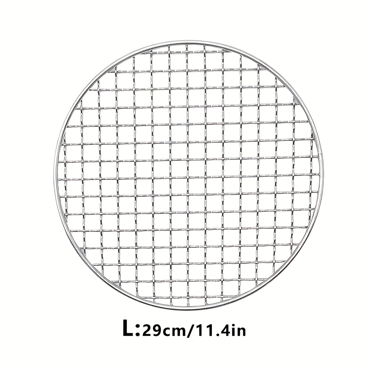 TEMU Grilling Equipment, Outdoor Camping Cooking Stand - Circular Stainless Steel Grill Net