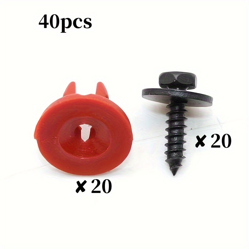 20/40/60-pcs Mixed Car Engine Skid Plate, Engine Under Pan, Chassis Mounting Screw Socket Clips