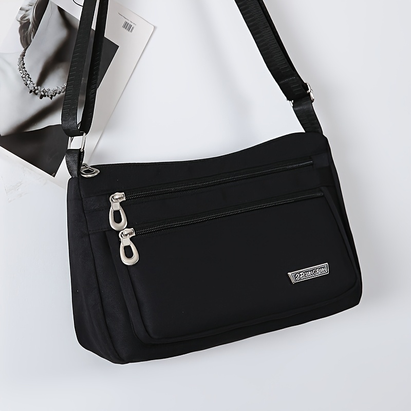 TEMU Women's Crossbody Bag, Lightweight And Convenient, Casual Shoulder Bag, Multi-pocket Storage, Soft Fabric, Smooth Zipper, 5 Colors , Adjustable
