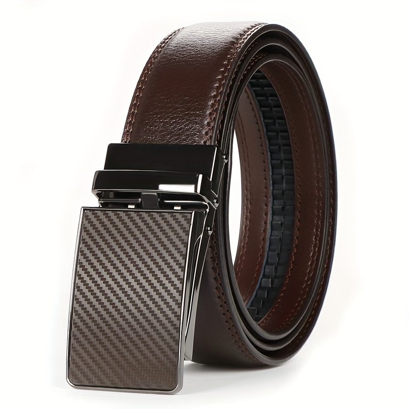 2pcs Stylish Cowhide Belts with Automatic Buckles for Everyday Use
