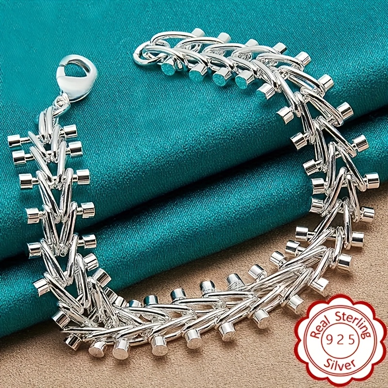 

Women's Elegant 925 Sterling Silvery Bracelet - Fashion Bohemian Style, Perfect Gift For Birthday, Christmas, Valentine's Day