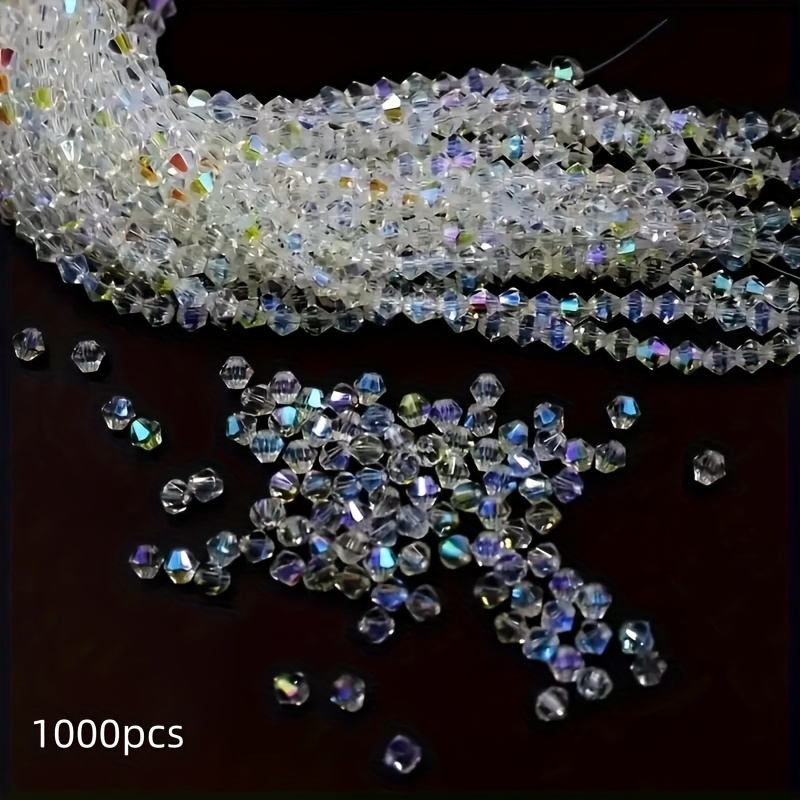 Image of 600/1000pcs 3mm Beads With Holes, Glass Beads For Bracelet Spacers, Beading, Diy Handmade Beaded Hair Clip Materials, Necklace Loose Beads, Jewelry Accessories, Craft Making