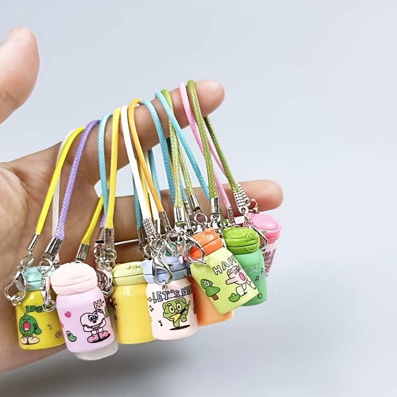 

1pc Mini Water Bottle Charm, Resin Cartoon Cup Pendant Accessory, Diy Simulation Beverage Holder Decoration