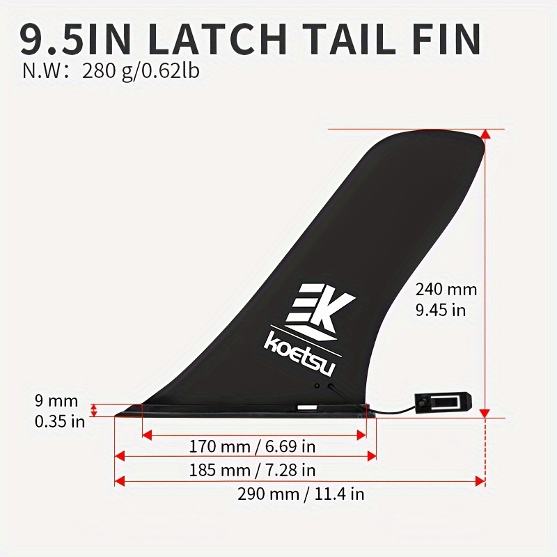 E-shop KOETSU Pin Fin Surfboard SUP Paddle Board Abnehmbarer Rennflossen, Flossenbasis separat erhältlich