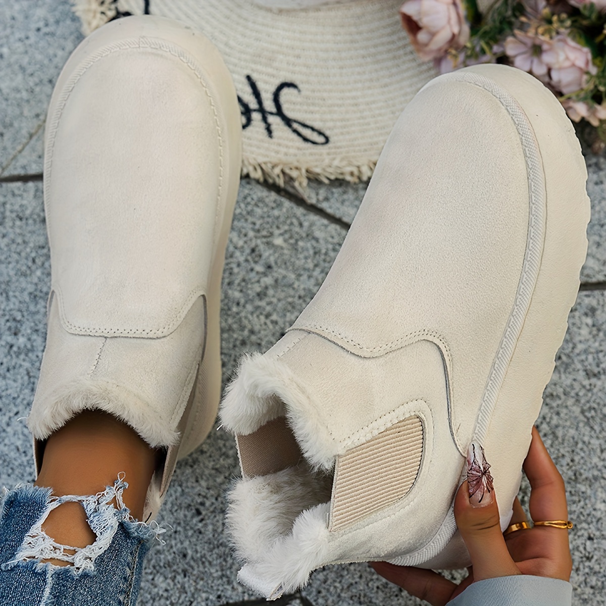 

Women's -on Ankle Boots - Lined, , In