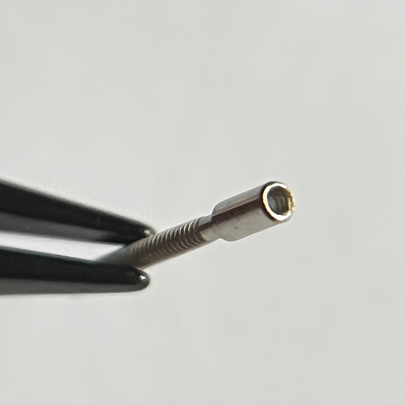 10 vnt. 0,9 mm x 0,9 mm laikrodžio mechanizmo rankenėlės jungties vamzdelių