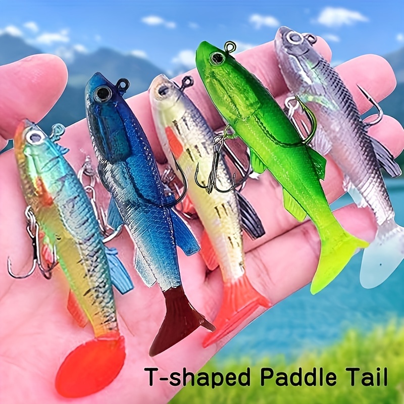 

5- Bass , Pre-rigged Lures , Bass Swim , Copper , , Tackle Accessories