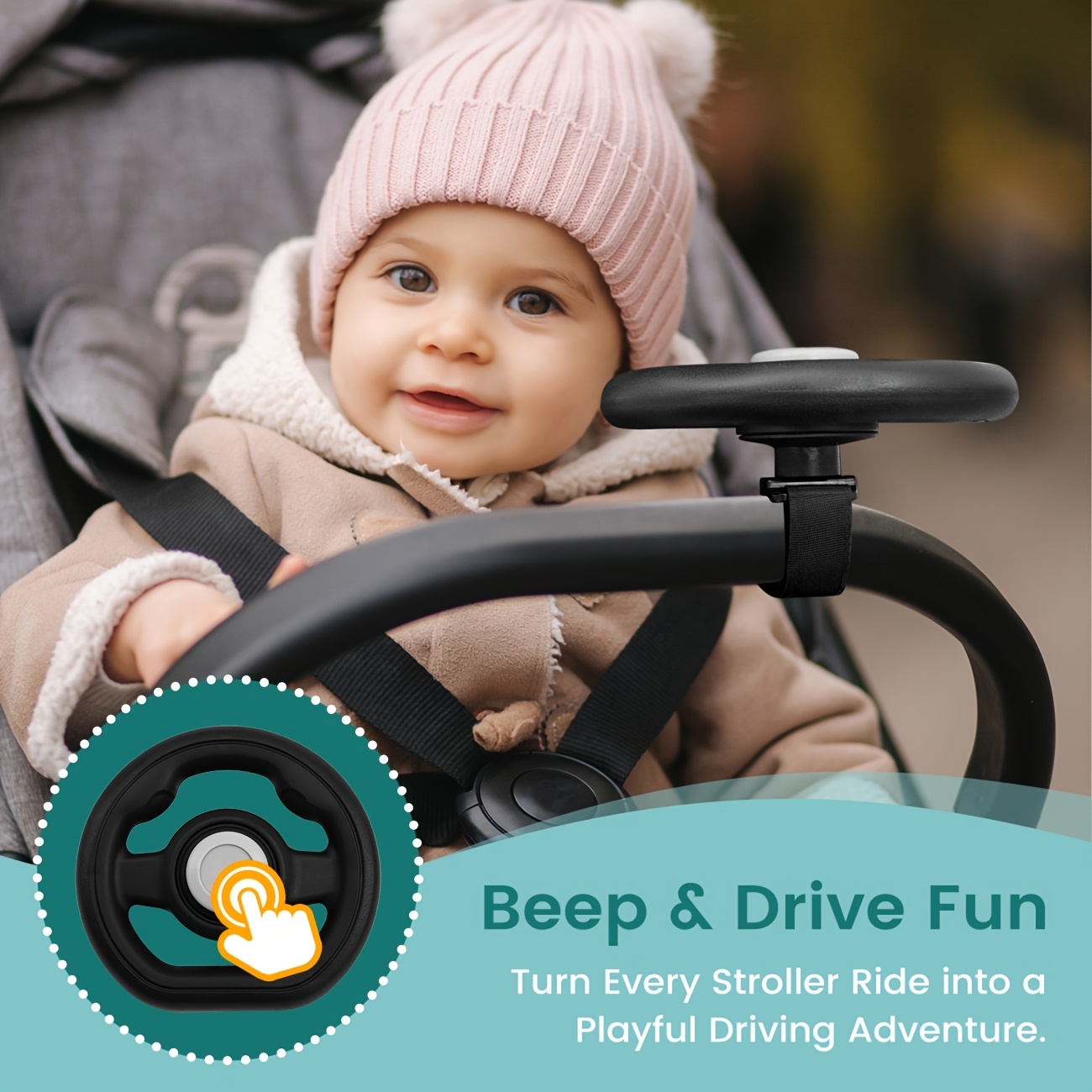 Stroller Travel Steering Wheel Accessory