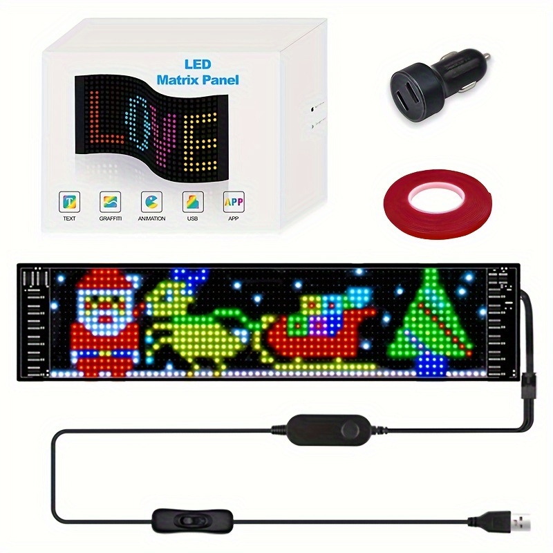 E-shop Mexllex Scrollende RGB Helle Werbe LED Anzeigen, Flexible USB 5V Led Modul Anzeige App Steuerung Muster Animation Mit Musik