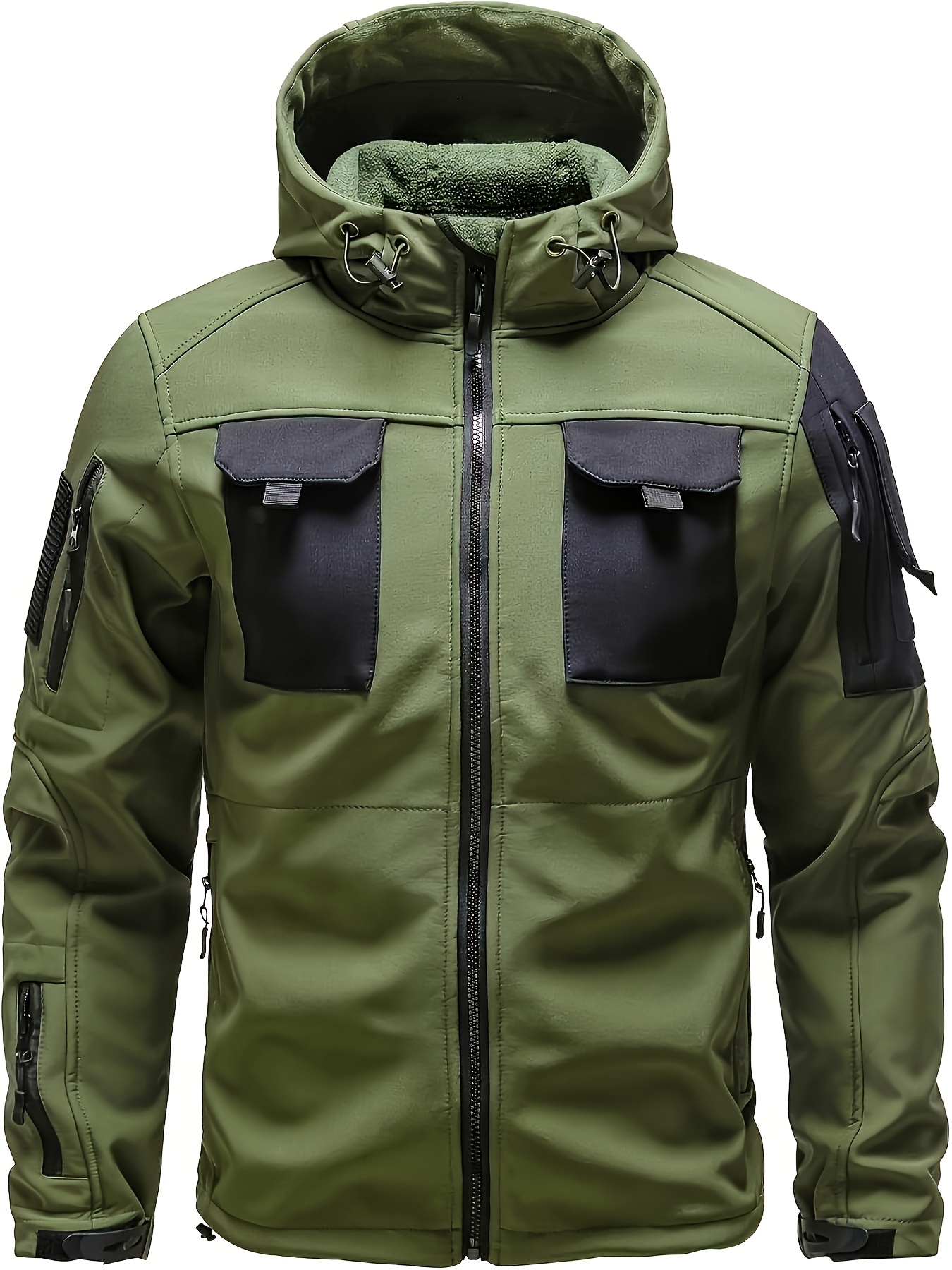 2pcs Men's Thickened Jacket and Pants Set for All-Terrain Hunting
