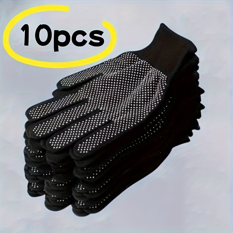10pcs Nylon Gloves - Ideal For Outdoor Cycling - Lightweight And Breathable, Multi-colors