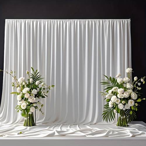 1pc 9 91 ft x 6 6 ft white backdrop polyester fabric weddings birthdays halloween bachelorette parties more versatile photography backdrop for baby showers graduations and