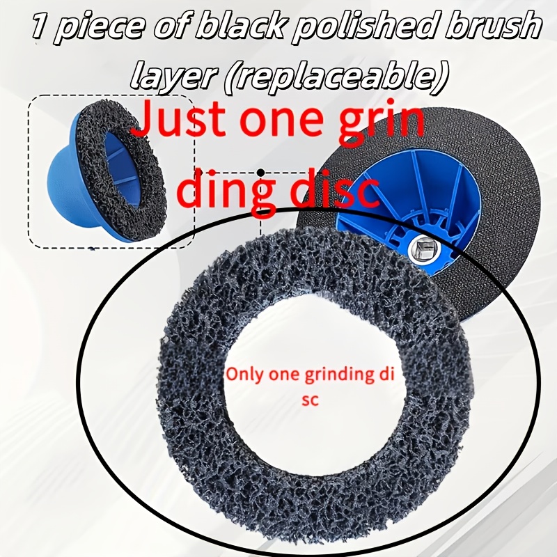 TEMU Replacement Head For Wheel Polisher - For Wheel/brake Disc Cleaning, Polishing, Rust Removal, And Paint Repair - Durable Build (no Blue Plastic)