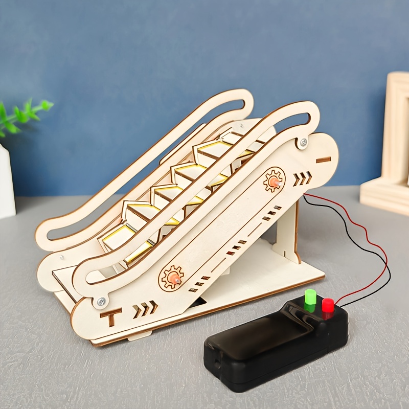 ערכת דוגמה לדו-אינטרנטי של מדרגות עץ, התקנה בשעה אחת, ניסוי מדעי steam, יצירת דגמים והרכבה ידנית, מפתחת חושבון וכיף, מתנה מושלמת פרטי מוצר 4