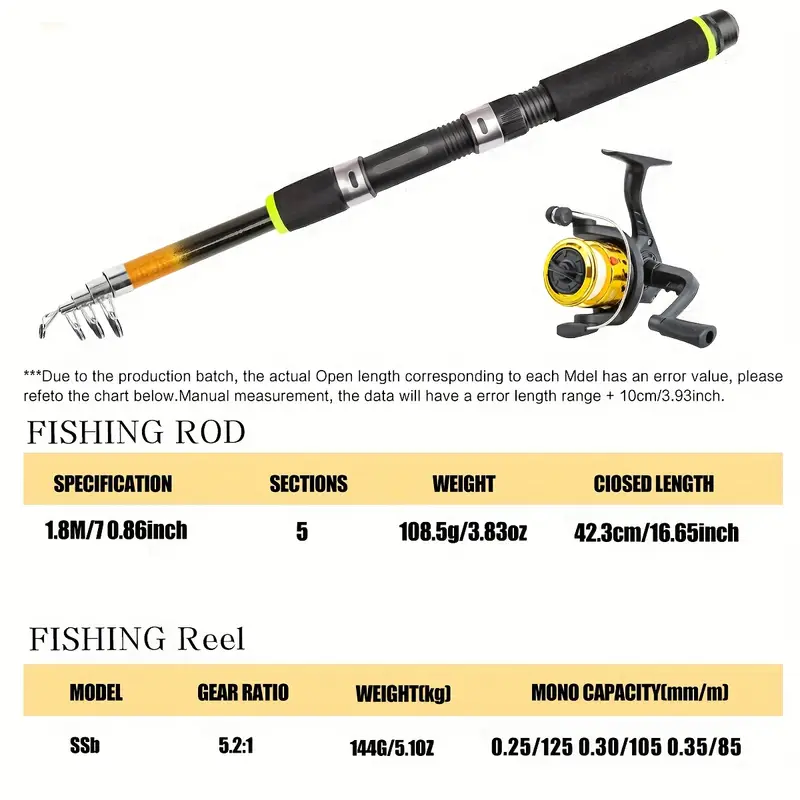yellow rod 1 8m fishing reel line accessory box landing net - Temu Bahrain yellow rod 1 8m fishing reel line accessory box landing net - Temu Bahrain