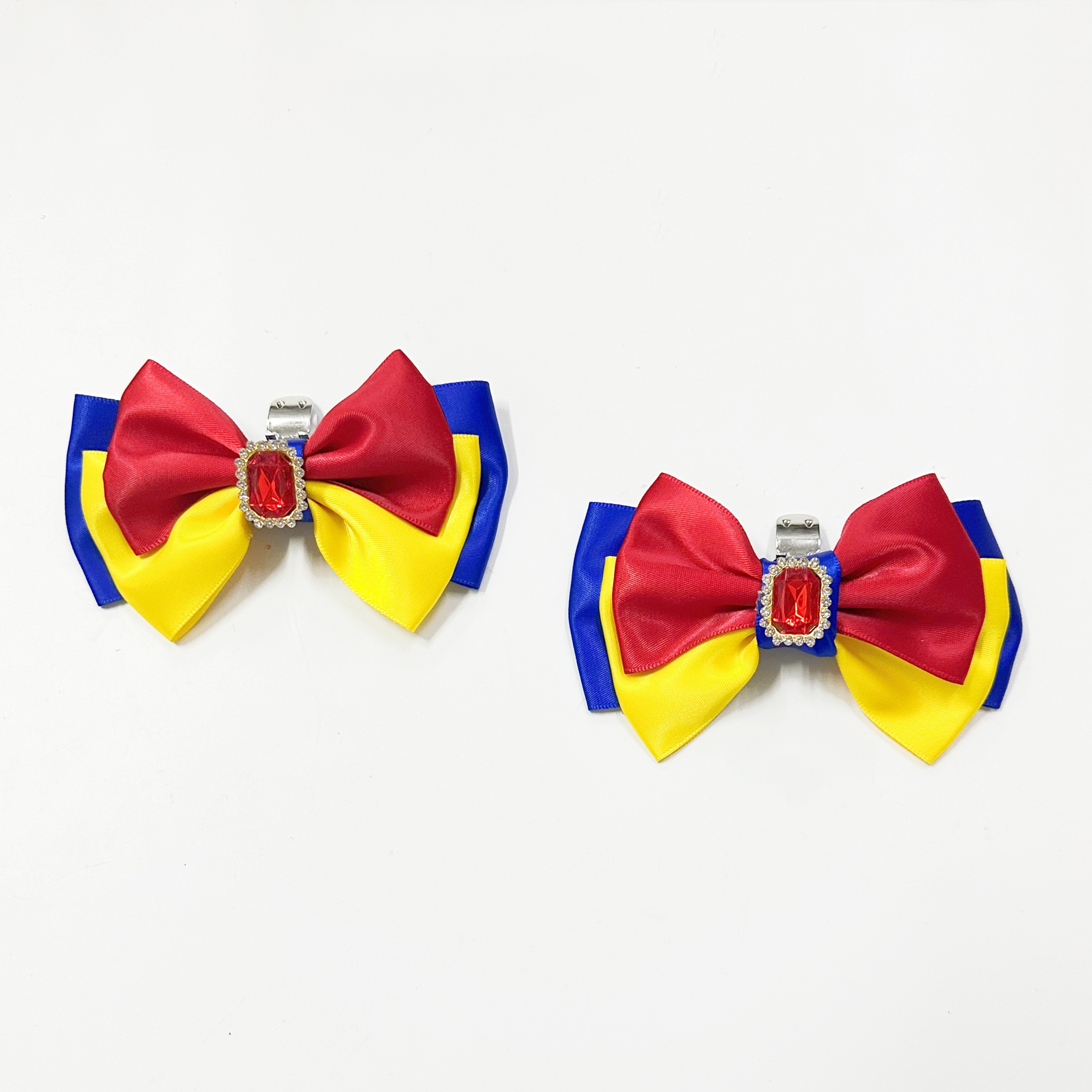 E-shop Elegante 1 Paar Bunte Schleife Abnehmbare Schuhclips - Vielseitige Schleifen Schuhverschlüsse mit Acryl Kunststeinen, für High Heels und
