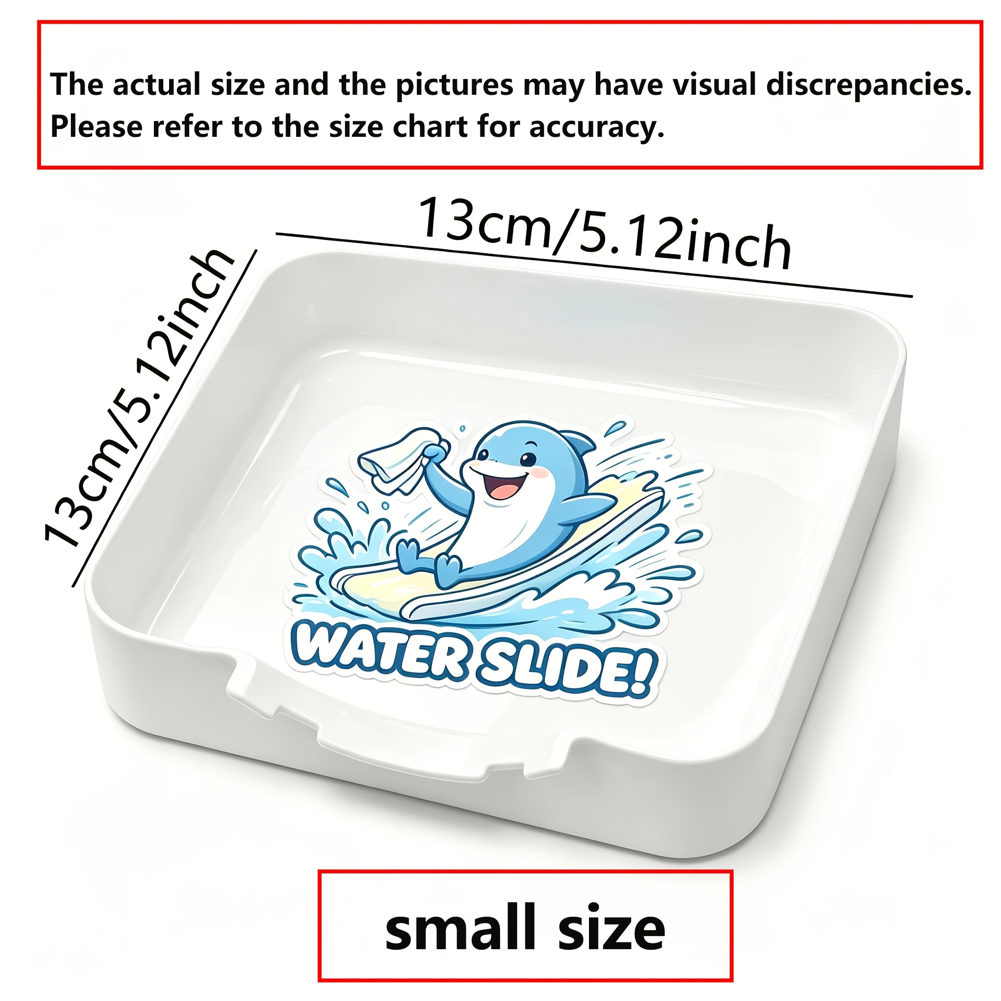 TEMU Washing Machine Drain Tray, Portable Washer Filter Water Catch Pan, Cute Cartoon Dolphin Pattern Drip Collector Tray, Prevents Floor During