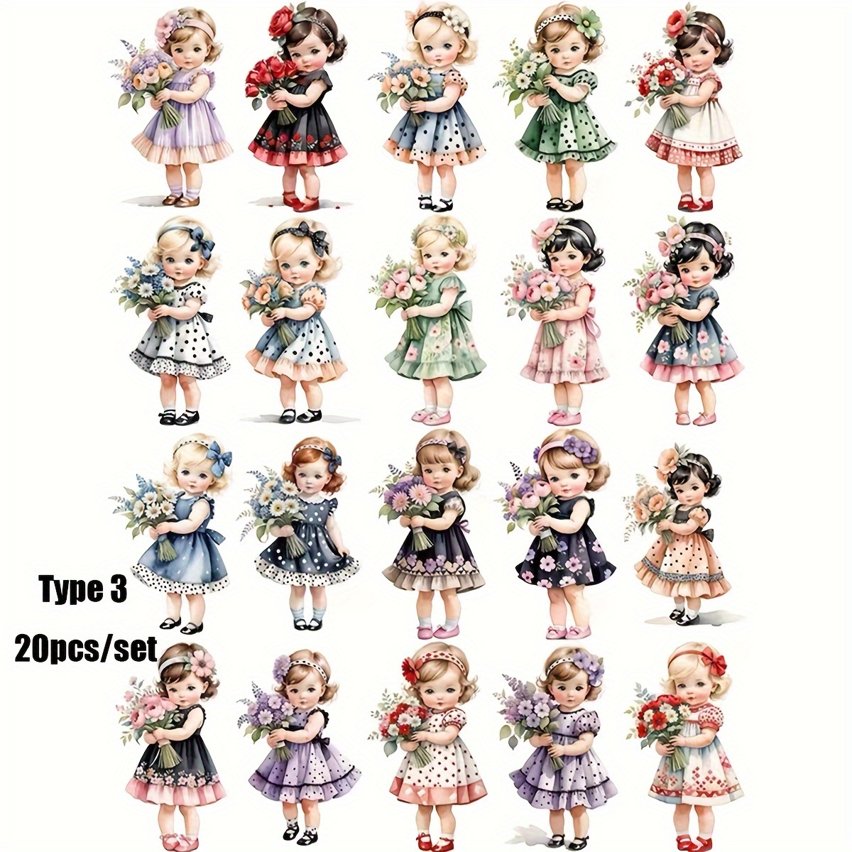 Image of 12/20pcs/set Vintage Hand Account Sticker Wearing Glasses Little Handmade Sticker Decoration Diary Photo Stationery Sticker School Handmade Material Sticker Decoration