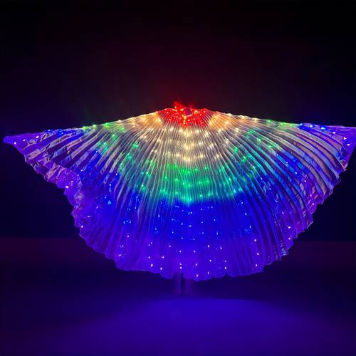 set belly dance cape led glowing wings bar performance props led lighted wings cape for adults battery not included scene decor festivals decor room decor home decor offices decor theme party decor christmas decor