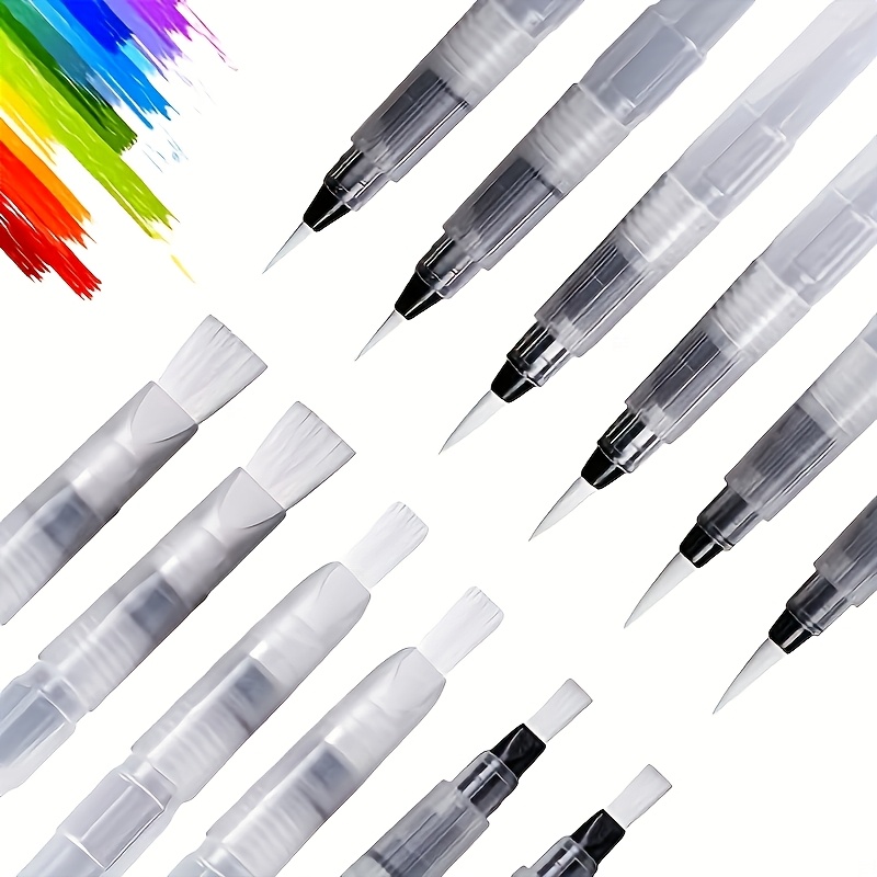watercolor brush pens a set of 12 refillable water brushes with a water reservoir ideal for painting