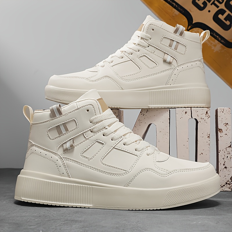 [Zapatillas deportivas] Nuevas zapatillas de skate oversized con cordones y caña alta para hombre, antideslizantes, duraderas y cómodas - Calzado casual adecuado para caminar al aire libre y viajar en todas las estaciones