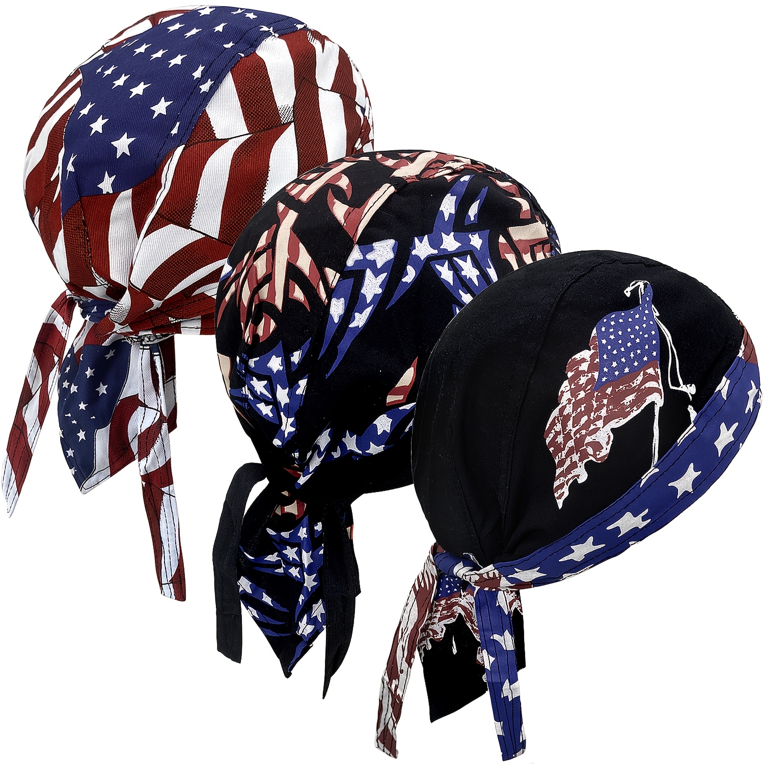 TEMU Set da 3 pezzi bandana da con a , fascia antisudore traspirante e antiumidit�, cappello da pirata, , cappellino da , unisex per donna