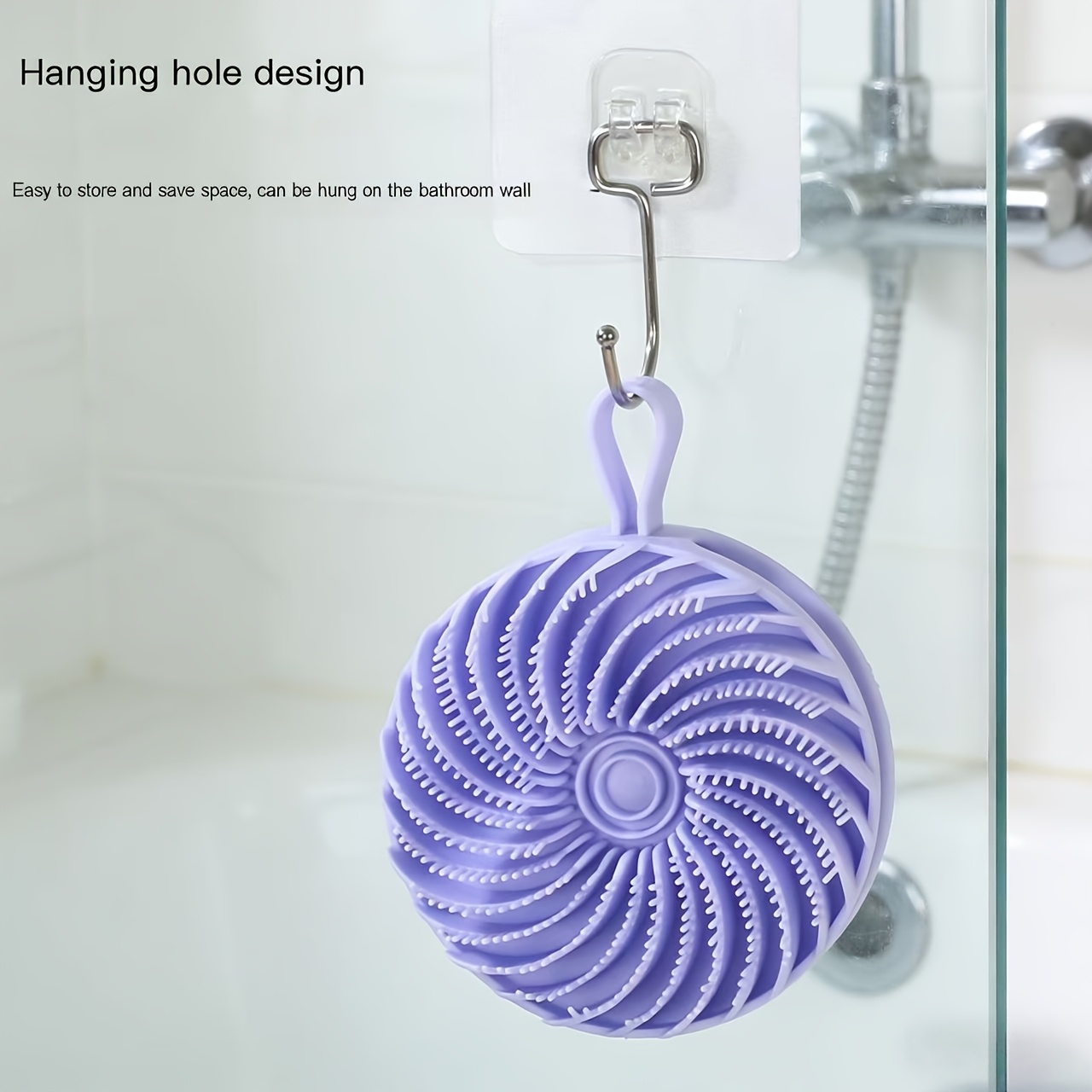 Hair Washing Brush, Hangable Shower Brush for Deep Cleaning