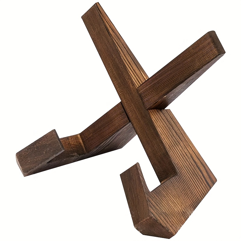 TEMU 1 Pair Household Solid Wood Flat Stand Base, Recipe Stand, Reading Stand, Wooden Modern Minimalist Record Stand-farmhouse Cook Book Stand For Kitchen Counter