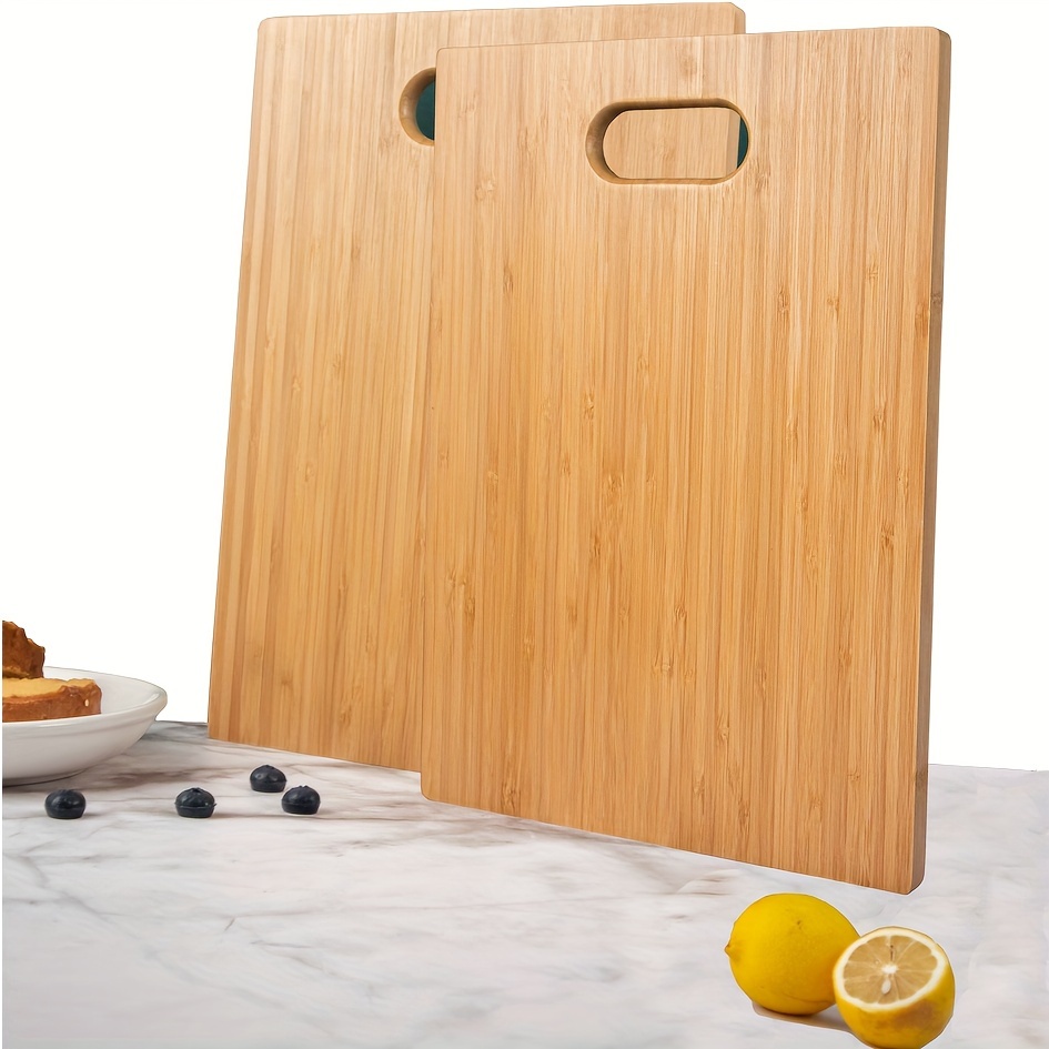 

High Quality 2pcs Bamboo Cutting Board Set Use For Kitchen Cutting Meat Fruit And Vegetable